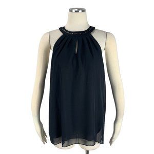 Est. 1945 Large Black Top NWT Sleeveless Rhinestone Party Lined